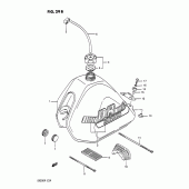 Схема узла: Топливный бак (Model j e2) для Suzuki DR200 DR200