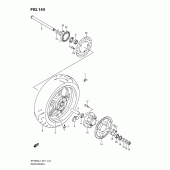 Схема вузла: Заднє колесо (Sfv650ual1 e21) для Suzuki SFV650 Gladius