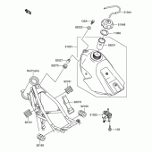 Схема вузла: Паливний бак для Suzuki RM100