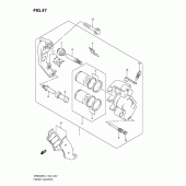 Схема узла: Передний тормозной суппорт для Suzuki DR650 DR650SE