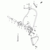Схема вузла: Масляний насос (E1, p36) для Suzuki TS125