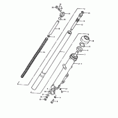 Схема вузла: Вилка передньої осі для Suzuki GS1000