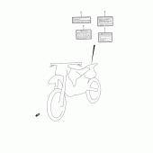 Схема вузла: Інформаційні наклейки для Suzuki RM250