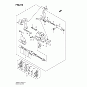 Схема вузла: Задній гальмівний супорт (An400zal1 e2) для Suzuki AN400 Burgman (EU analogue of SkyWave)