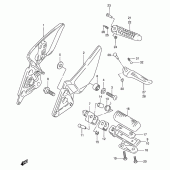 Схема вузла: Підніжки для Suzuki GSF600 Bandit