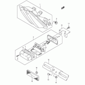 Схема узла: Задний фонарь (Стоп-сигнал) (Sv1000sk5/s1k5/s2k5) для Suzuki SV1000