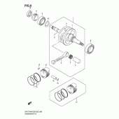 Схема узла: Коленчатый вал & Поршень для Suzuki DR-Z70