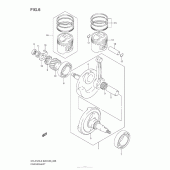 Схема узла: Коленчатый вал & Поршень для Suzuki DR-Z125 DR-Z125L