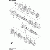 Схема вузла: Трансмісія для Suzuki VL800 Boulevard C50