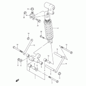 Схема вузла: Важіль прогресії (Model w/x) для Suzuki GSX-R750