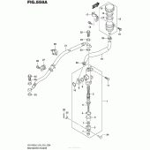 Схема узла: Задний тормозной цилиндр для Suzuki GSX-R600