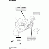 Схема вузла: Інформаційні наклейки (Gsx-R750L5 E28) для Suzuki GSX-R750