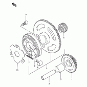 Схема узла: Привод стартера для Suzuki DR125