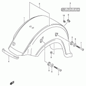 Схема узла: Заднее крыло (Vl800k4) для Suzuki VL800 Intruder Volusia