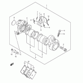 Схема вузла: Передні гальмівні супорти для Suzuki VS800 Boulevard S50