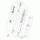 Схема вузла: Вилка передньої осі для Suzuki VS1400 Intruder 1400