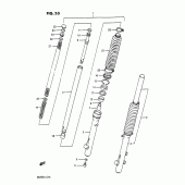 Схема узла: Вилка передней оси для Suzuki DR200 DR200