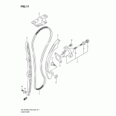 Схема вузла: Ланцюг ГРМ & Натягувач & Заспокоювач для Suzuki DR-Z400 DR-Z400S