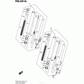 Схема вузла: Вилка передньої осі для Suzuki VZ800 Boulevard M50
