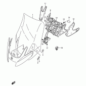 Схема вузла: Вітрове скло (An650ak5) для Suzuki AN650 Burgman (EU analogue of SkyWave)