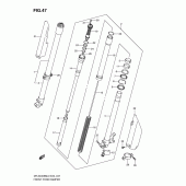 Схема вузла: Передня вилка для Suzuki DR-Z400 DR-Z400SM
