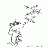 Схема узла: Выхлопная система для Suzuki TS125