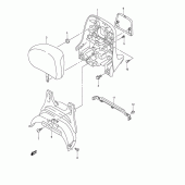 Схема вузла: Опори пасажира (Center)(model k4) для Suzuki AN400 Burgman (EU analogue of SkyWave)