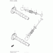 Схема вузла: Розподільний вал & Клапан для Suzuki AN650 Burgman (EU analogue of SkyWave)