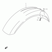 Схема вузла: Переднє крило для Suzuki DR250