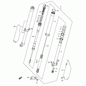 Схема вузла: Передня вилка (Model k4) для Suzuki RM125
