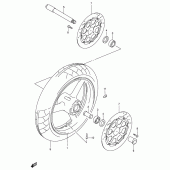 Схема вузла: Переднє колесо (Model w/x) для Suzuki GSX-R750