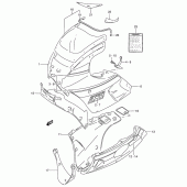 Схема вузла: Облицювальні елементи (Model m 0jw) для Suzuki GSX250 Across
