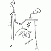 Схема вузла: Кермо & Переднє крило для Suzuki GS1000