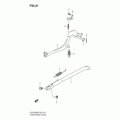 Схема вузла: Stand-brake pedal для Suzuki DR125