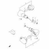 Схема вузла: Поворотники (Sv650x/ux/y/uy/k1/uk1/k2/uk2) для Suzuki SV650