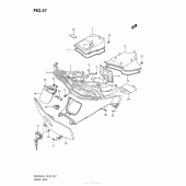 Схема вузла: Передній бардачок для Suzuki AN400 Burgman (EU analogue of SkyWave)