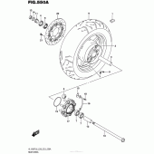Схема вузла: Заднє колесо Suzuki VL1500 Boulevard C90T