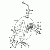 Схема вузла: Паливний бак (Model m e24) для Suzuki DR350
