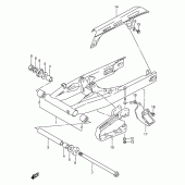 Схема вузла: Задній важіль підвіски Suzuki DR650 DR650RE
