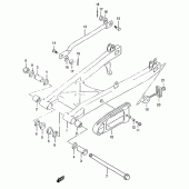 Схема вузла: Задній важіль підвіски Suzuki GZ125 Marauder