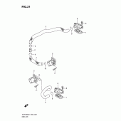 Схема узла: Система индукции воздуха для Suzuki VLR1800 Intruder C1800R/ Boulevard C109R