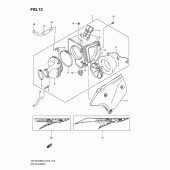 Схема узла: Воздушный фильтр для Suzuki DR-Z400 DR-Z400SM