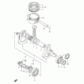 Схема узла: Коленчатый вал & Поршень для Suzuki DR650 DR650SE