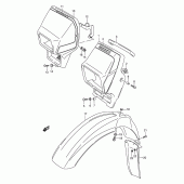 Схема вузла: Накладка фари (Model) для Suzuki TS125