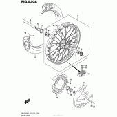 Схема узла: Переднее колесо для Suzuki RM-Z450