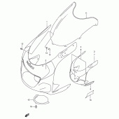 Схема вузла: Передній обтічник (Model x) для Suzuki GSX-R750