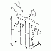 Схема вузла: Кермо & Тросики (Model m) для Suzuki DR650 DR650RS