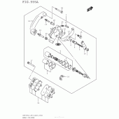 Схема вузла: Задній гальмівний супорт для Suzuki AN650 Burgman (EU analogue of SkyWave)