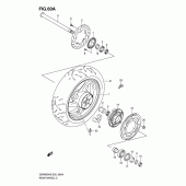 Схема вузла: Заднє колесо (Gsr600ak7/uak7/ak8/uak8/ak9/uak9/al0/ual0) для Suzuki GSR600