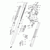 Схема вузла: Вилка передньої осі для Suzuki TS125